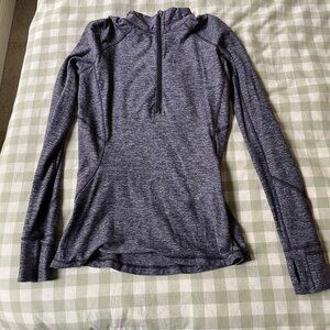 Lululemon Purple Gray SpaceDye Long Sleeve Quarter Zip Pullover